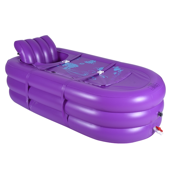 紫色充气浴缸