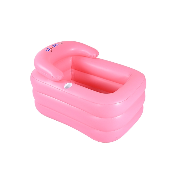 粉色充气浴缸