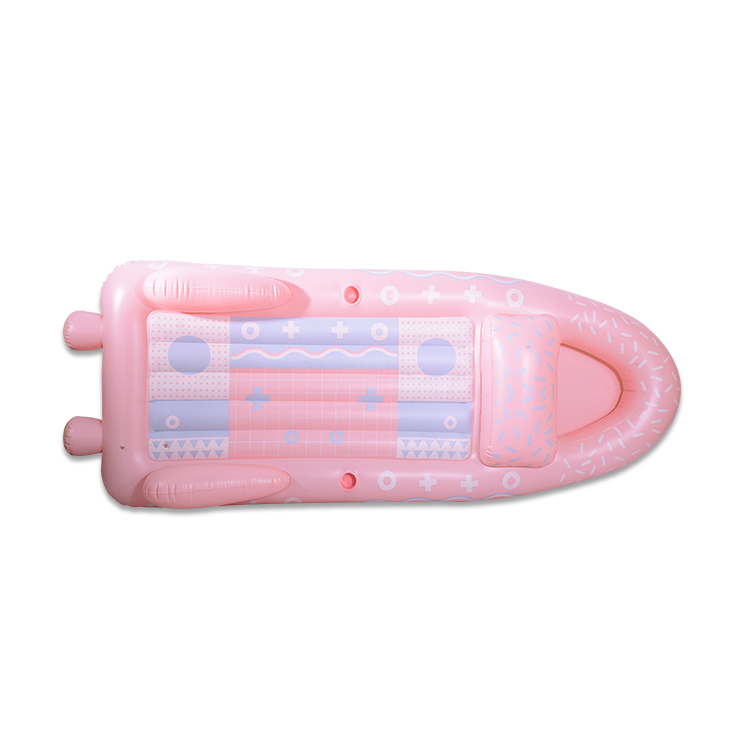 粉色充气飞船浮床 粉色充气飞船浮床