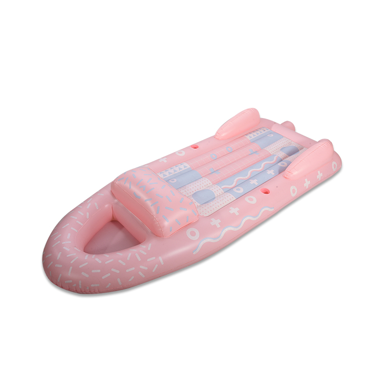 粉色充气飞船浮床 粉色充气飞船浮床