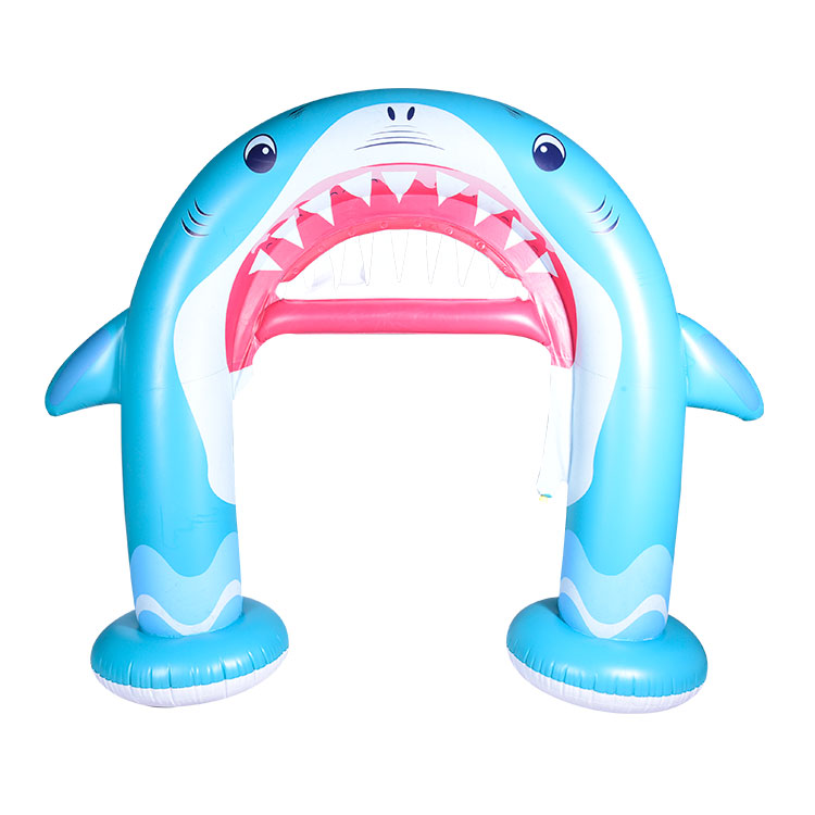 鲨鱼喷水充气游戏拱门
