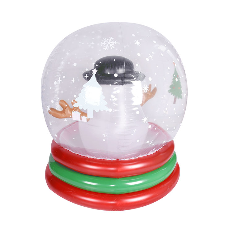 户外圣诞装饰充气雪人水晶球